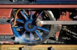 Wheel Of The Bluebell Steam Train At Sheffield Park Station Stock Photo