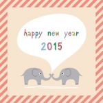 Happy New Year 2015 Greeting Card22 Stock Photo