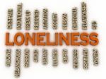 3d Imagen Loneliness Issues Concept Word Cloud Background Stock Photo
