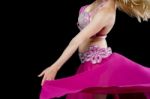 Belly Dancer In Action, Cropped Image Stock Photo