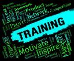 Training Words Indicates Webinar Lessons And Learning Stock Photo