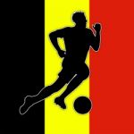 Belgium Soccer Shows Waving Flag And European Stock Photo