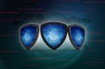 3d Illustration Security Concept - Shield  Stock Photo