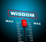 Wisdom Max Means Upper Limit And Ability Stock Photo