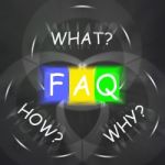 Faq On Blackboard Displays Frequently Asked Questions Or Assista Stock Photo