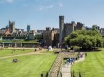 The Gounds Of Cardiff Castle Stock Photo