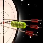 2015 Future Projection Target Shows Forward Planning Stock Photo