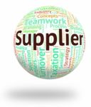 Supplier Word Means Trader Distribute And Retailer Stock Photo