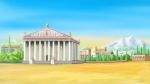 Temple Of Artemis In A Sunny Day Illustration Stock Photo