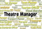 Theatre Manager Representing Occupations Supervisor And Stage Stock Photo
