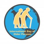 World Older Day With Globe Icon -  Illustration Stock Photo