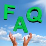 Hand Catching FAQ Stock Photo
