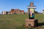 Sign For Hunstanton On The Green By The Sea Stock Photo