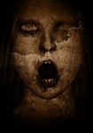 3d Illustration Of Scary Ghost Woman In The Dark ,movie Poster,w Stock Photo