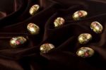 Sweet Chocolate Eggs Stock Photo