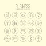 Business Linear Icons Stock Photo
