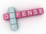 3d Image Self Defense  Issues Concept Word Cloud Background Stock Photo