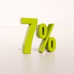 Percentage Sign, 7 Percent Stock Photo