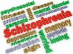 3d Image Schizophrenia Concept Word Cloud Background Stock Photo