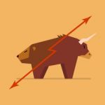 Bull And Bear Symbol Of Stock Market Stock Photo