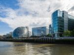 City Hall And Other Modern Buildings Along The River Thames Stock Photo
