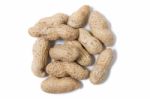 Peanuts On A White Background Stock Photo