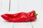 Fresh Red Cayenne Pepper Stock Photo