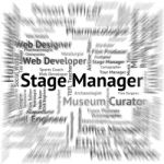 Stage Manager Indicating Live Event And Theatres Stock Photo