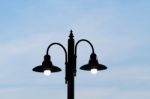 Street Lamp On Twilight Time Stock Photo