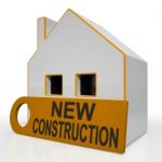 New Construction House Means Brand New Home Or Building Stock Photo