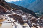 Pre Inca Traditional Salt Mine Stock Photo