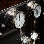 Dials And Guages On An Old Rolls Royce Stock Photo
