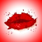 Lips Beauty Shows Good Looking And Beautiful Stock Photo