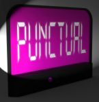 Punctual Digital Clock Shows Timely And On Schedule Stock Photo