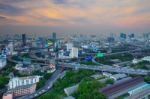 Bangkok Thailand -april 21  : Top View Of Bangkok Shown Express Stock Photo