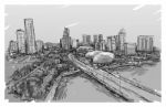 Sketch Cityscape Of Singapore Skyline, Free Hand Draw Illustration Stock Photo