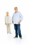 Elderly Couple Standing Stock Photo