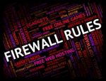Firewall Rules Means No Access And Defence Stock Photo