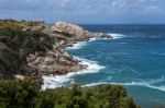 The Coastline At Capo Testa Sardinia Stock Photo