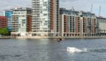 Wakeboarding At North Greenwich Stock Photo