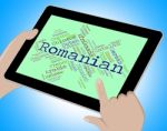 Romanian Language Shows Translate Word And Text Stock Photo