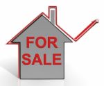 For Sale House Means Selling Real Estate Stock Photo