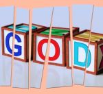 God Letters Show Spirituality Religion And Believers Stock Photo