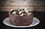 Luxury Homemade Chocolate Cake Stock Photo