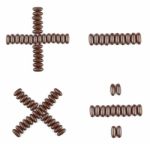 Chocolate Arithmetic Operations Stock Photo