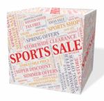 Sports Sale Represents Physical Exercise And Bargain Stock Photo