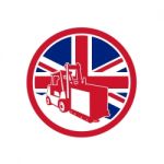 British Logistics Union Jack Flag Icon Stock Photo