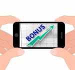 Bonus Graph Displays Higher Premiums And Rewards Stock Photo