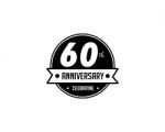 Sixty Year Anniversary Badge Stock Photo
