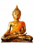 Sihing Buddha On A White Background Stock Photo